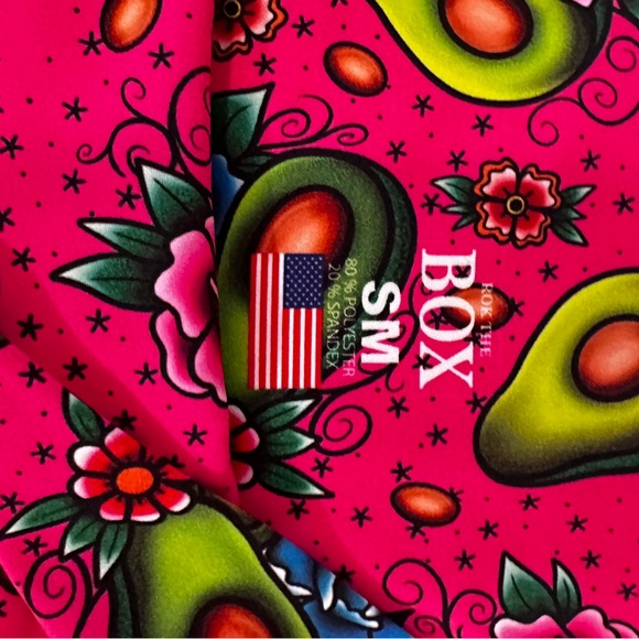 Pink Avocado Print Athletic Shorts - Picture 2 of 5